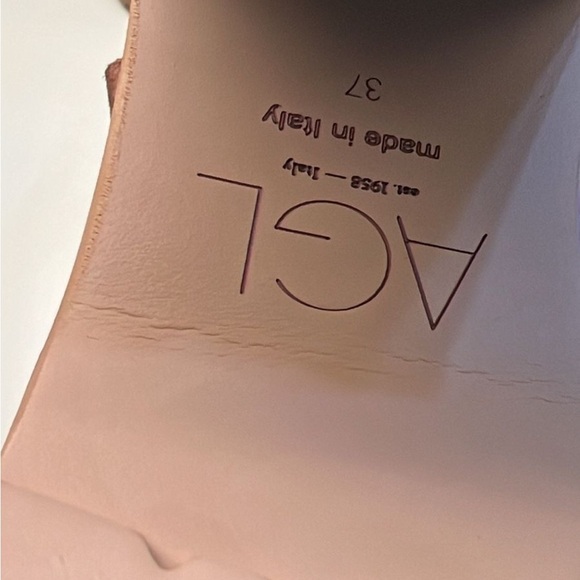 AGL MADE IN ITALY LEATHER SUEDE Brown Heeled Boots with Chunky Platform - Picture 7 of 8